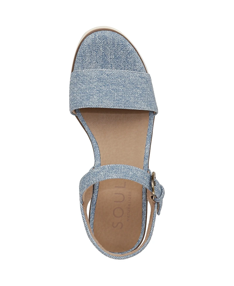 Soul Naturalizer Women's Graciela Round Open Toe Wedge Sandals