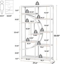 Tribesigns 9-Tier Shoe Storage Organizer, Heavy Duty 72-Pair Shoe Rack for Closet, Entryway, Bedroom, or Hallway, Black Shoes Shelf with Side Hooks, P