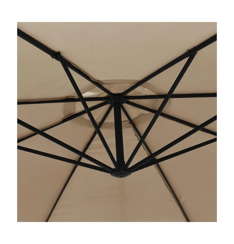 Cantilever Garden Parasol with Aluminum Pole 137.8" Taupe