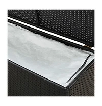 vidaXL Patio Storage Box Poly Rattan 78.7"x19.6"x23.6