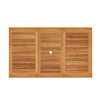 vidaXL Patio Table 59.1"x35.4"x29.5" Solid Teak Wood
