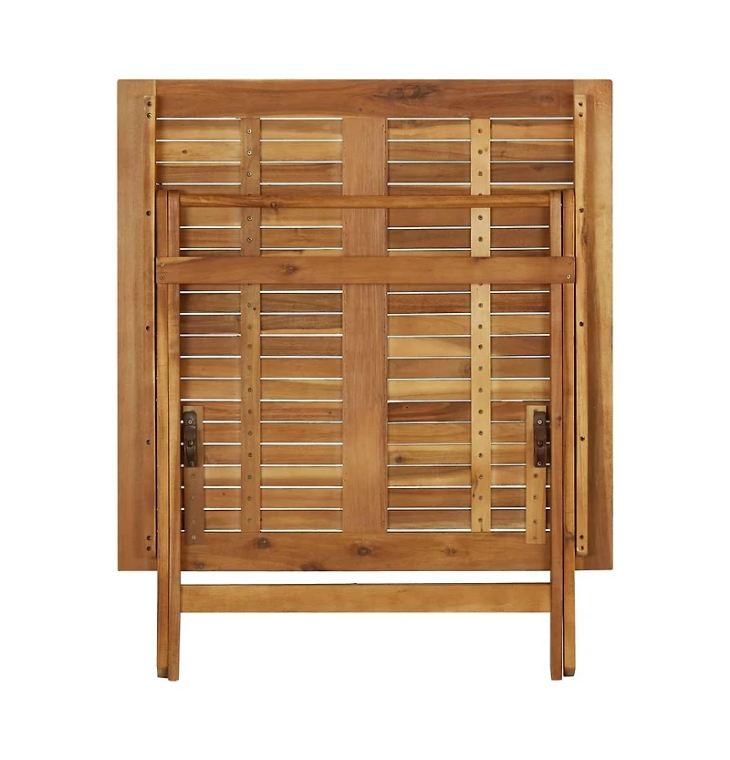 vidaXL Folding Patio Table 35.4"x35.4"x29.5" Solid Acacia Wood