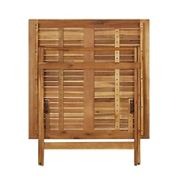 vidaXL Folding Patio Table 35.4"x35.4"x29.5" Solid Acacia Wood