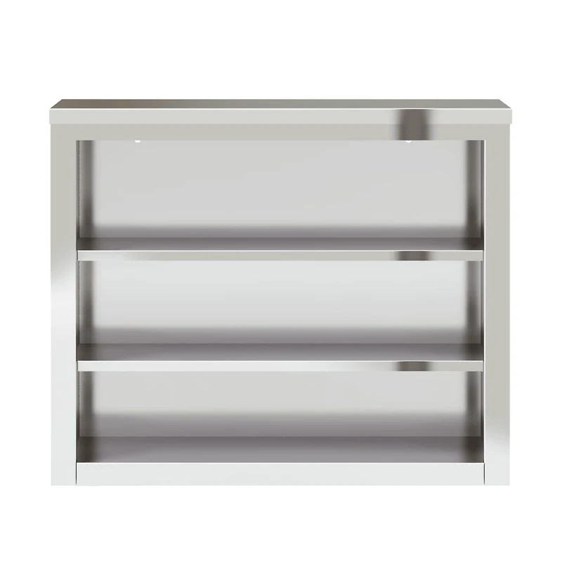 vidaXL Kitchen Wall Cabinet with Shelves Stainless Steel