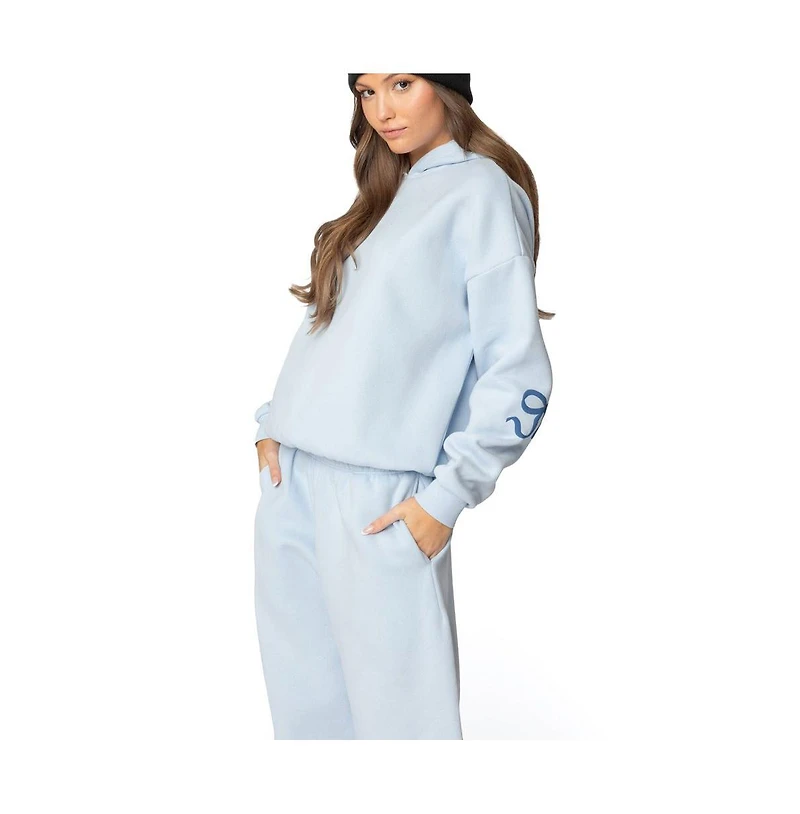 Edikted Womens Bonney Bow Detail Hoodie