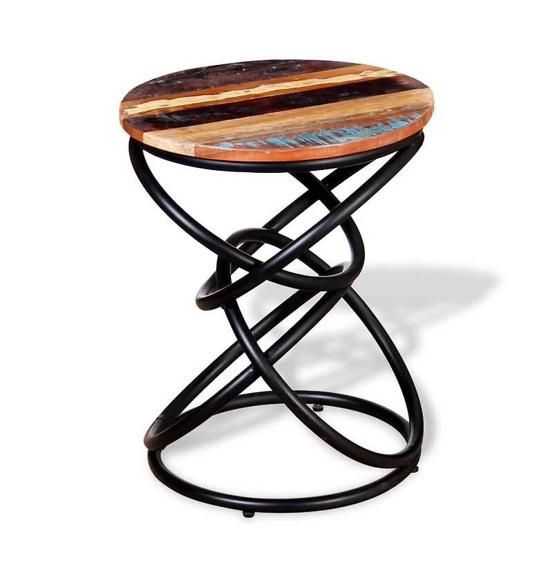 vidaXL End Table Solid Reclaimed Wood
