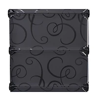 vidaXL Interlocking Shoe Organizer with 10 Compartments Black