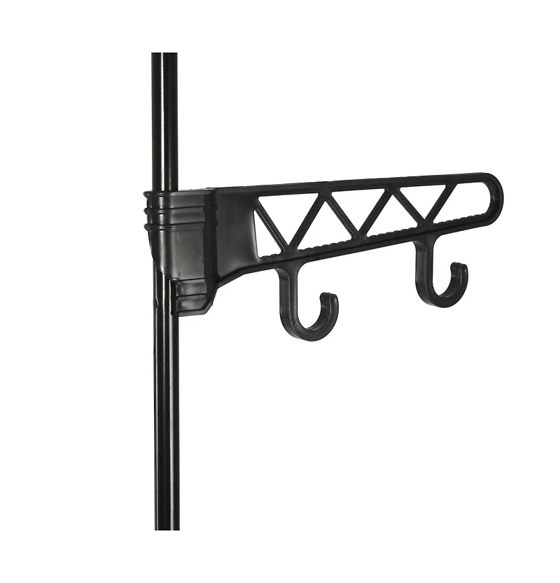 vidaXL Clothes Rack Steel and Non-woven Fabric 21.7"x11.2"x68.9" Black