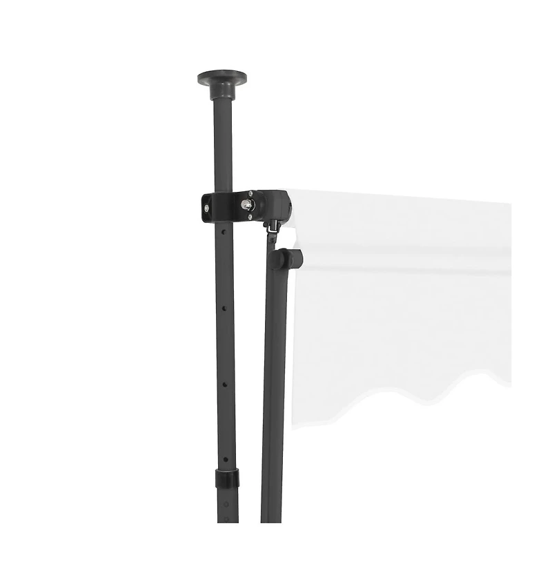 Manual Retractable Awning with Led 137.8" Cream