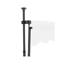Manual Retractable Awning with Led 137.8" Cream