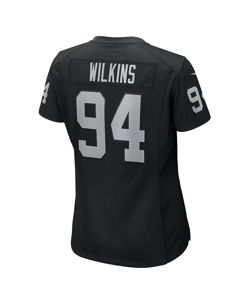 Nike Women's Christian Wilkins Black Las Vegas Raiders Team Game Jersey