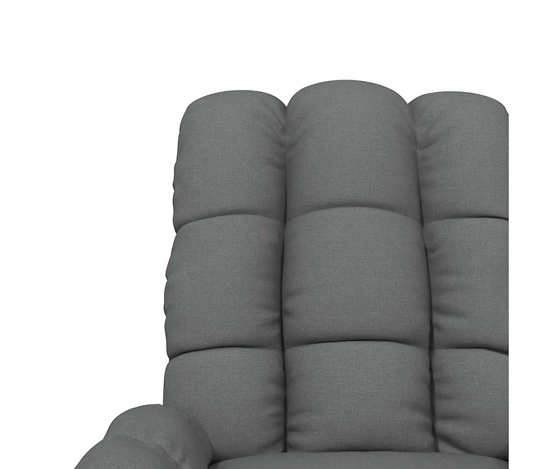 Massage Recliner Dark Gray Fabric