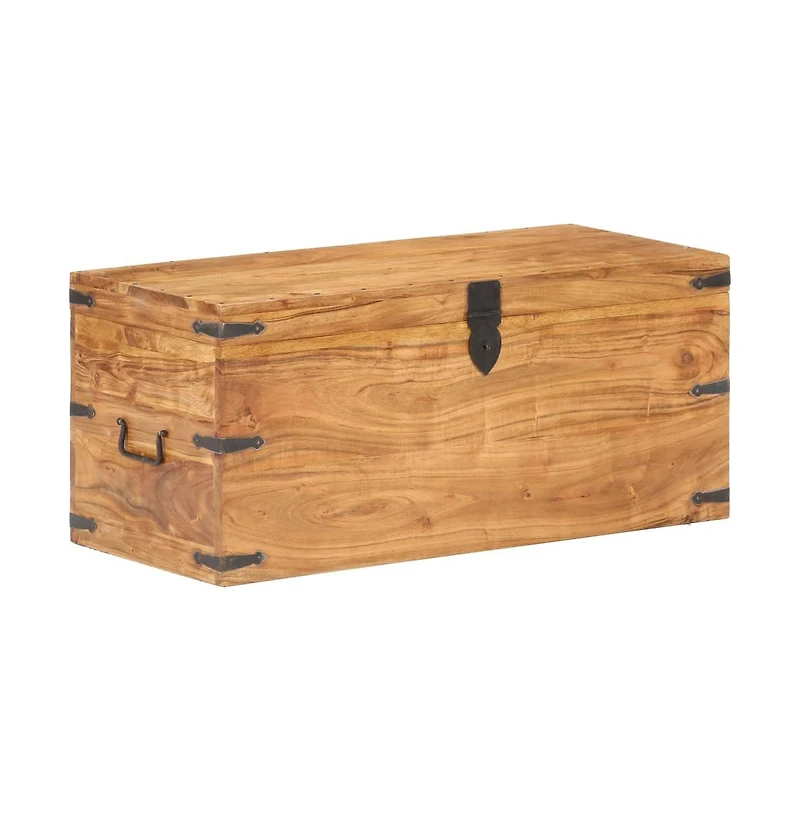Chest 35.4"x15.7"x15.7" Solid Acacia Wood