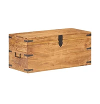 Chest 35.4"x15.7"x15.7" Solid Acacia Wood