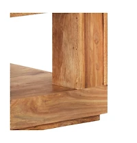 Coffee Table 17.7"x17.7"x15.7" Solid Wood Acacia