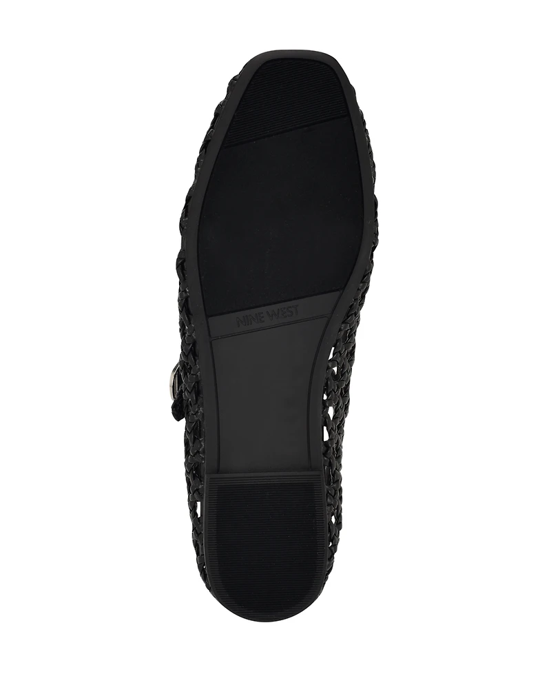 Nine West Women's Halie Woven Mary Jane Flats