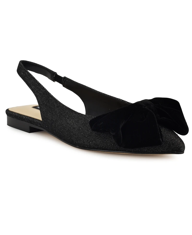Nine West Women's Junnie Bow Slingback Dress Flats