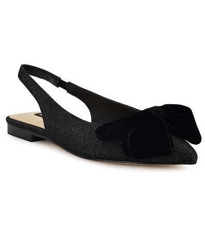 Nine West Women's Junnie Bow Slingback Dress Flats