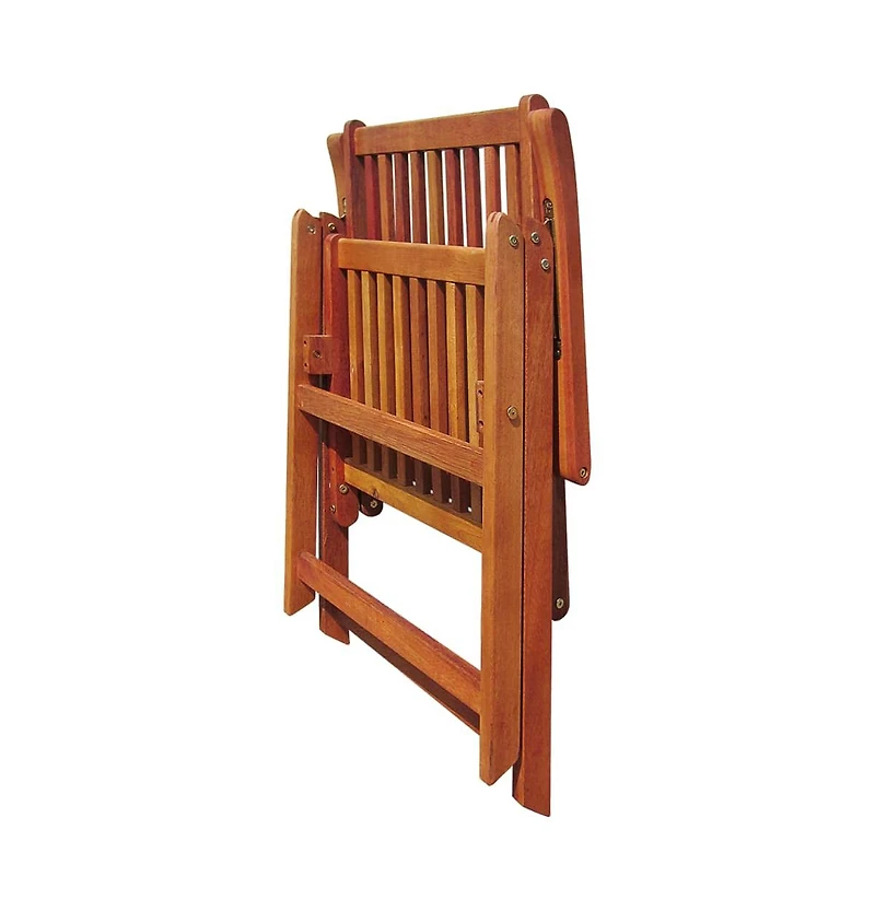 Folding Patio Chairs 3 pcs Solid Acacia Wood