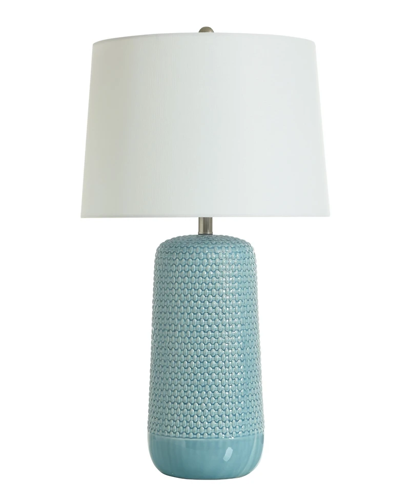 StyleCraft Home Collection 30" Metal Galey Woven Wicker Table Lamp