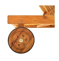 vidaXL Sun Lounger Solid Acacia Wood