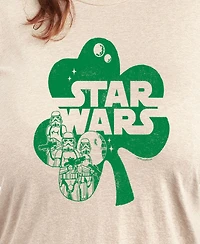 Hybrid Apparel Plus Star Wars St. Patrick's Day Shamrock Graphic Crewneck T-Shirt