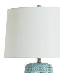 StyleCraft Home Collection 30" Metal Galey Woven Wicker Table Lamp