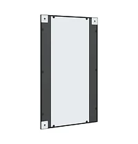 vidaXL Wall Mirror Black 23.6"x39.4" Rectangle Iron
