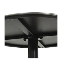 vidaXL Patio Table Round Black 23.6"x41.3" Steel