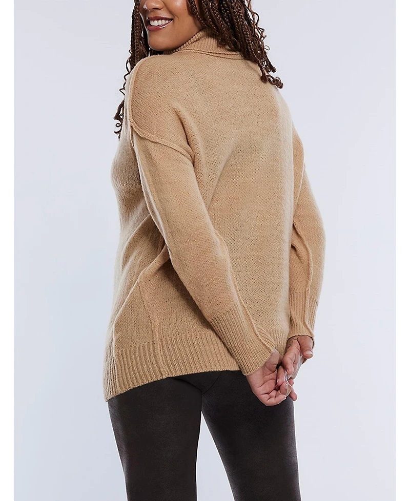Motherhood Maternity Maternity Turtleneck Long Sleeve Knit Sweater - Motherhood