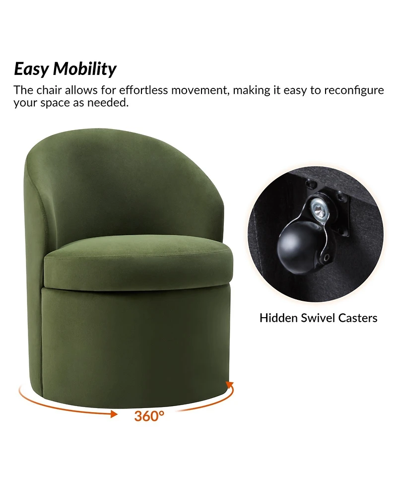 Hulala Home Arlene Modern Dining Chair with Storage Space