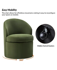 Hulala Home Arlene Modern Dining Chair with Storage Space