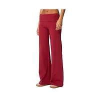 Edikted Women's Wide Leg Fold Over Pants