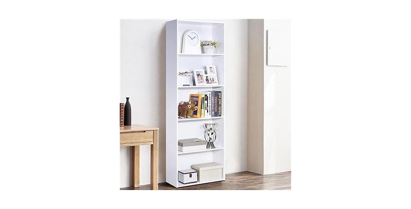 Slickblue Modern 5-Tier Bookcase Storage Shelf for Organized Display and Storage