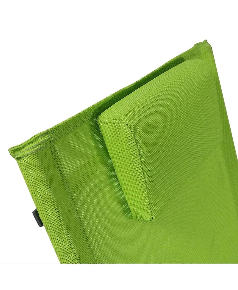 Slickblue Modern Rocking Chaise Lounger Patio Chair with Pillow for Outdoor Relaxation