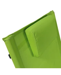 Slickblue Modern Rocking Chaise Lounger Patio Chair with Pillow for Outdoor Relaxation