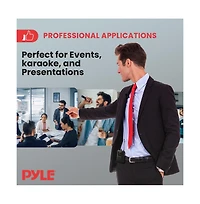 Pyle Uhf Wireless Microphone System - Handheld Mic, Headset Mic, Lavalier Mic & Beltpack Transmitter