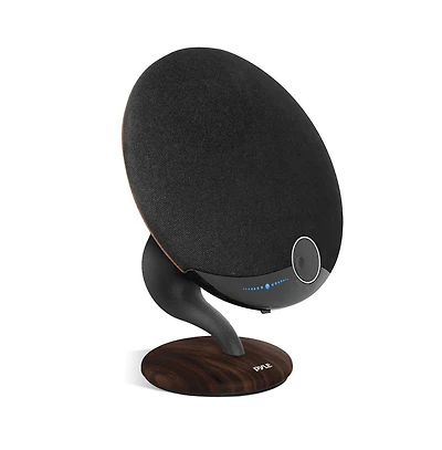 Pyle Portable Wireless Bt Streaming Gramophone Speaker with Subwoofer, Oak Finish