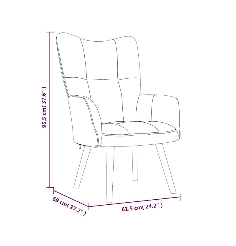 Relaxing Chair Dark Green Velvet