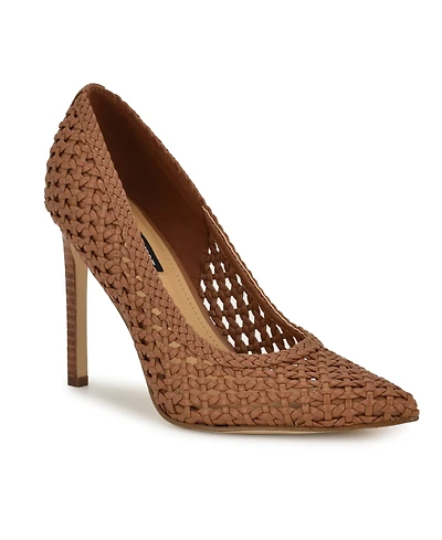 Nine West Women's Tatiana Woven Stiletto Pointy Toe Dress Pumps