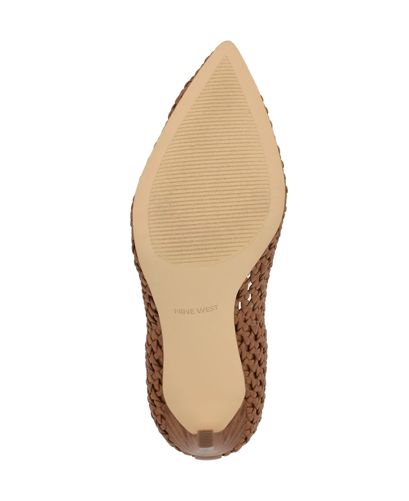 Nine West Women's Tatiana Woven Stiletto Pointy Toe Dress Pumps