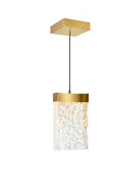 Cwi Lighting 12" Metal Lava Integrated Led Mini Pendant
