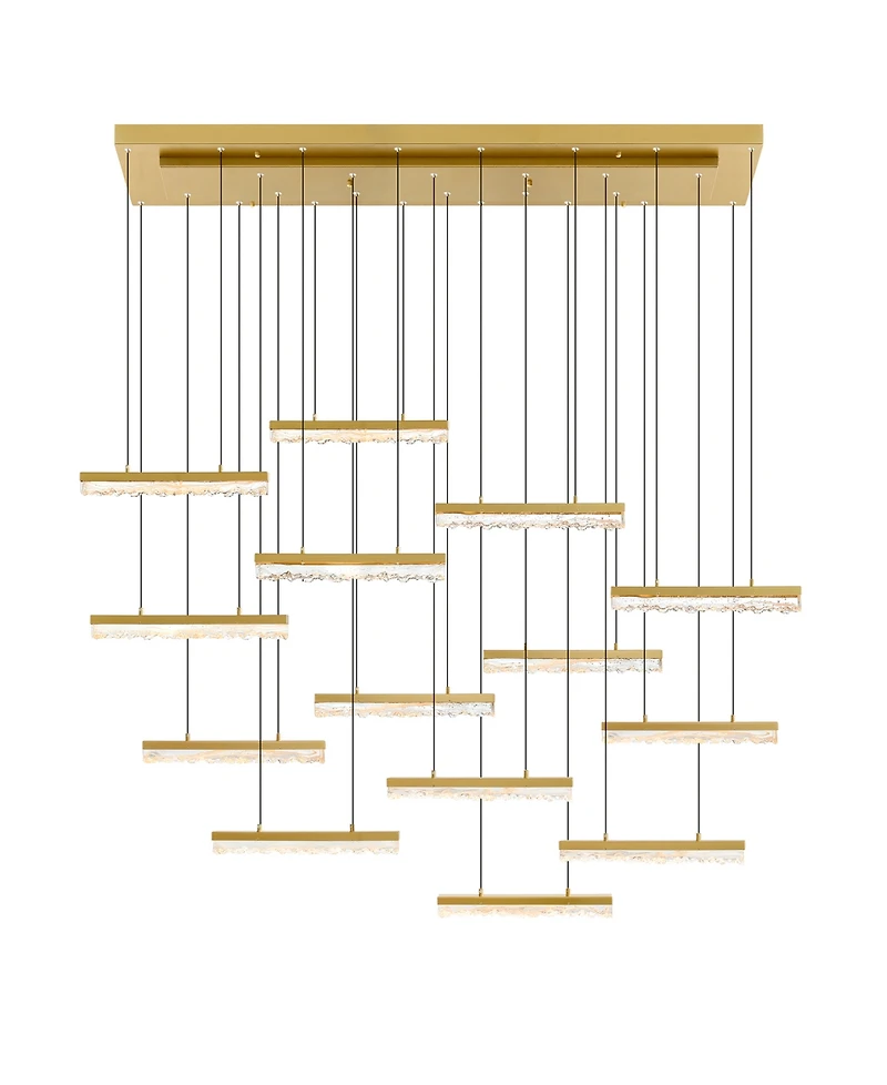 Cwi Lighting 5.5" Metal Stagger Integrated Led Chandelier