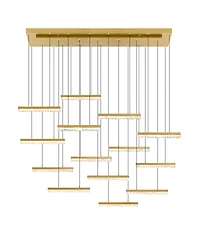 Cwi Lighting 5.5" Metal Stagger Integrated Led Chandelier