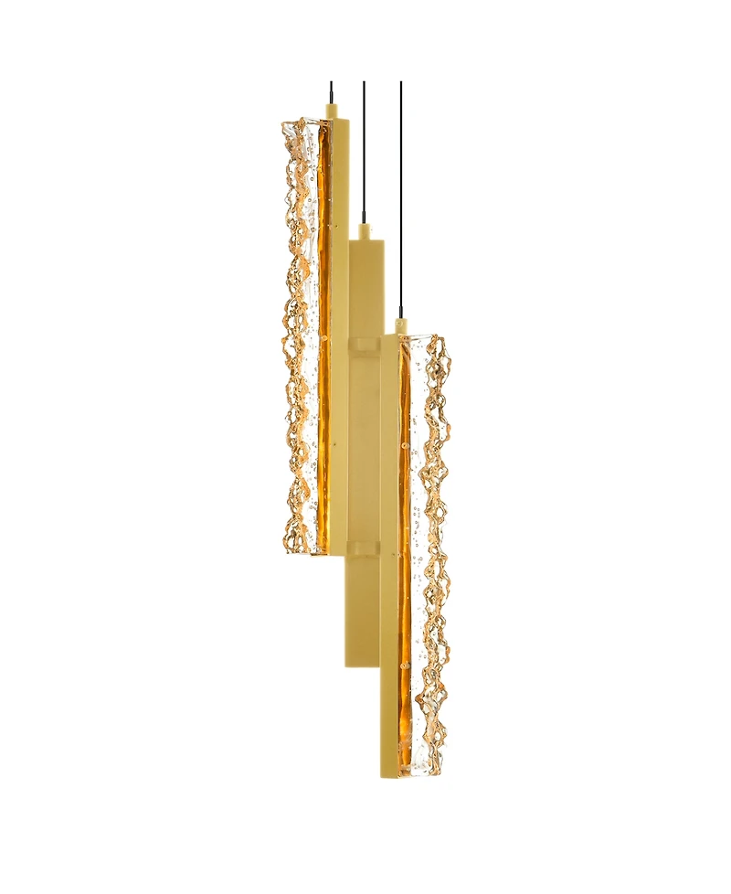 Cwi Lighting 24" Metal Stagger Integrated Led Mini Pendant