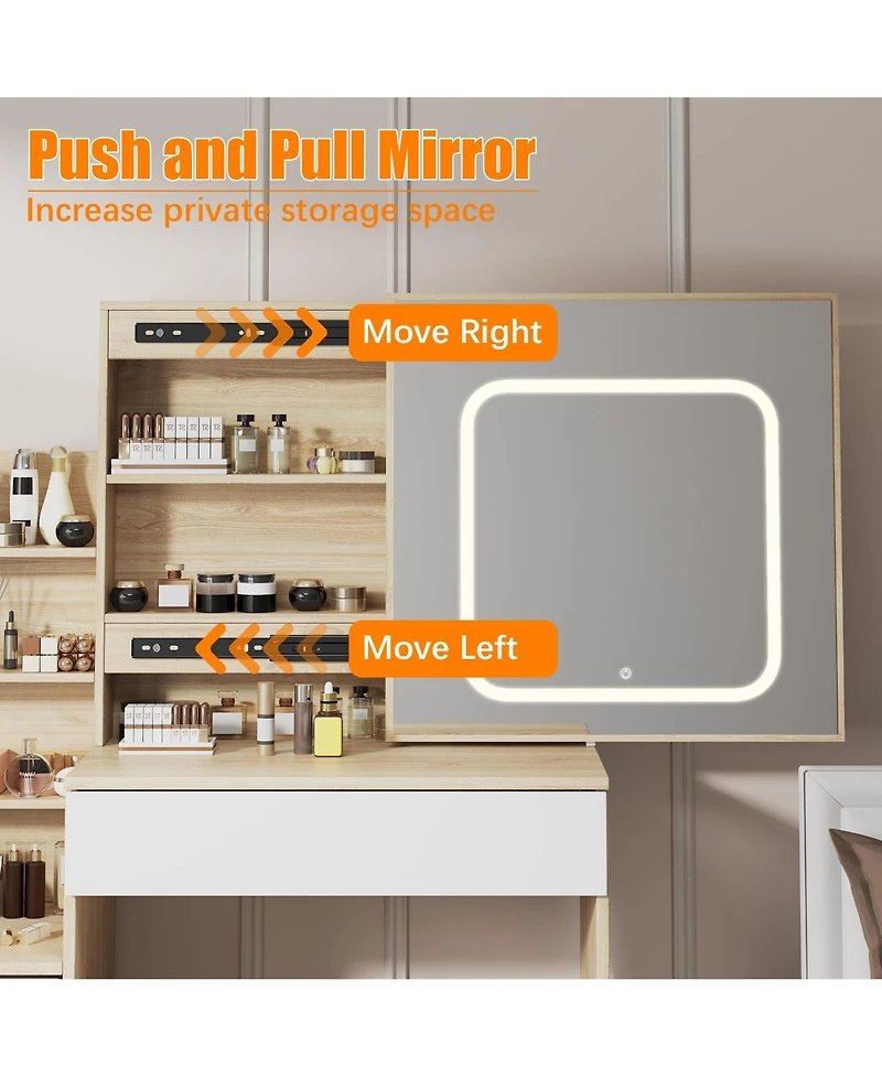 gaomon Bedroom Dresser with Electrical Outlet 4 Drawer Storage Cabinet Dresser