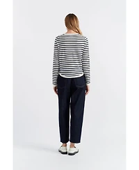 Chinti & Parker Women's Pure Merino Heart Breton Sweater