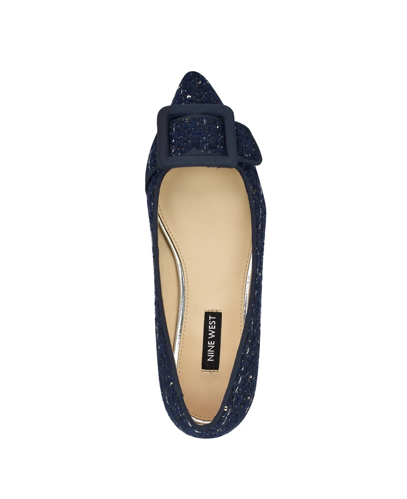 Nine West Women's Jesike Buckle Slip-On Flats