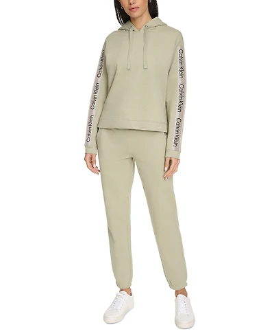 Calvin Klein Women's Logo Stripe Pullover Hoodie