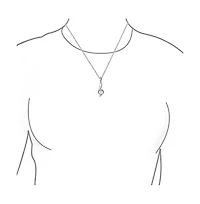 Bling Jewelry Musician Treble Music Note Stud Earrings and Pendant Necklace Silver Jewelry Set